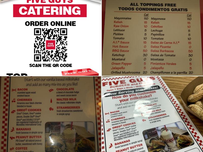 Five Guys Menu