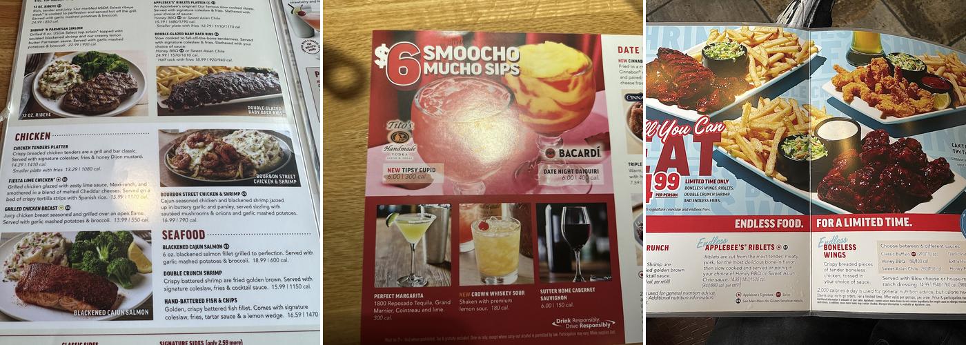 Applebee's Grill + Bar Menu