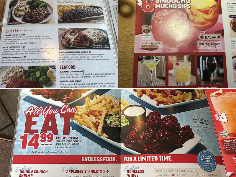 Applebee's Grill + Bar Menu