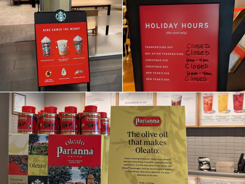 Starbucks Coffee Company Menu