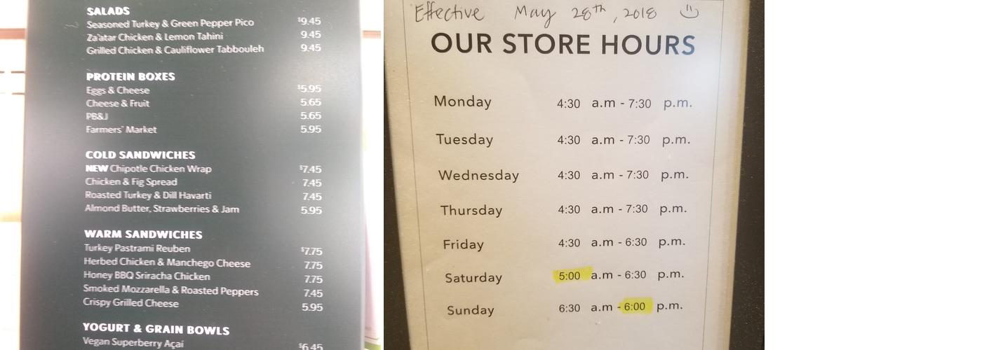 Starbucks Menu