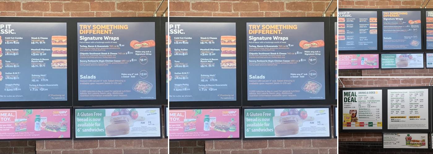 Subway Menu