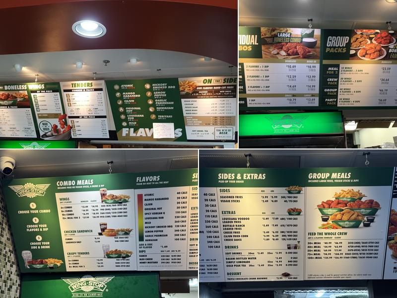 Wingstop Menu