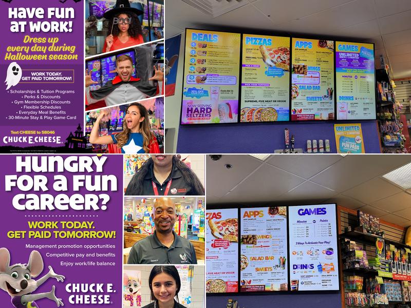 Chuck E. Cheese Menu