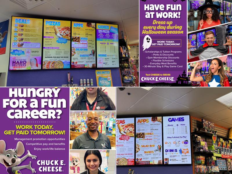 Chuck E. Cheese Menu