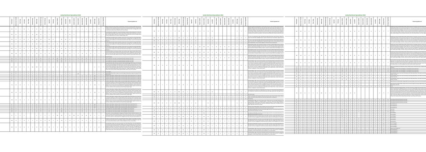 Jamba Menu