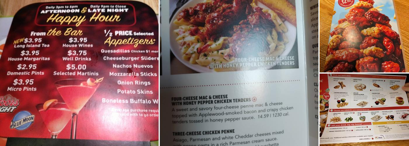 Applebee's Grill + Bar Menu