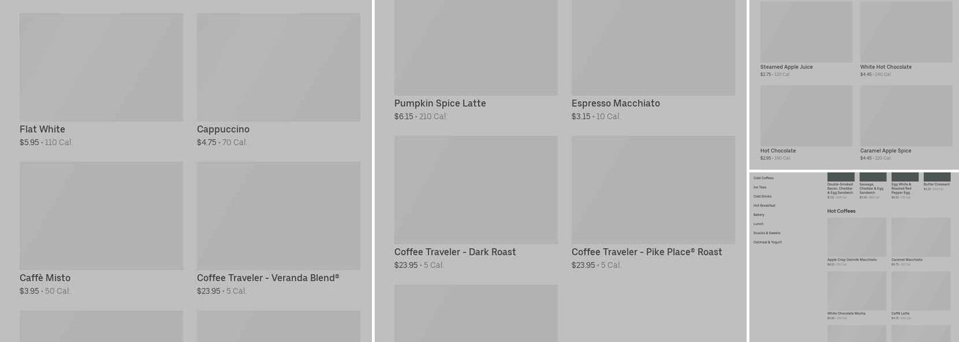 Starbucks Coffee Company Menu