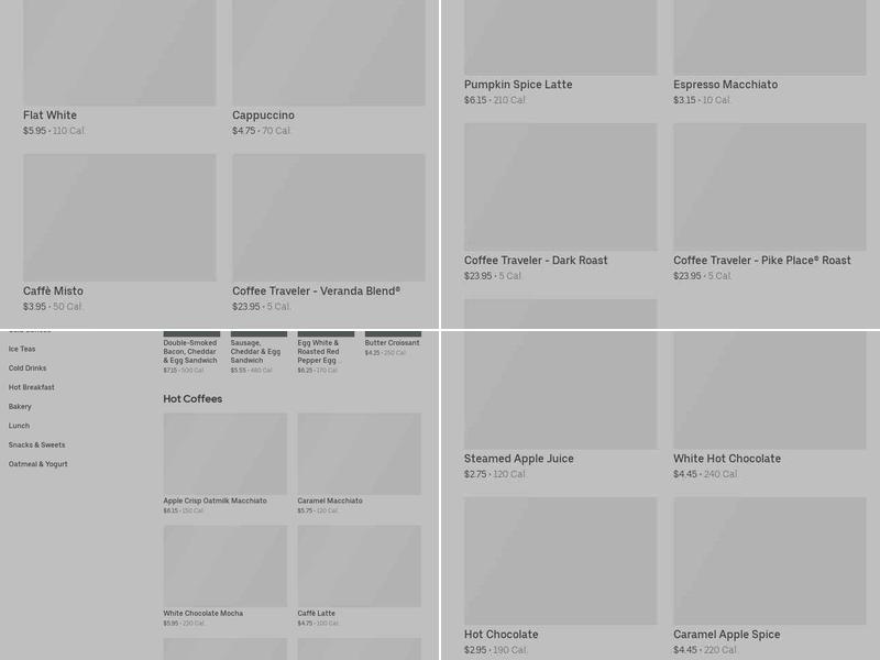 Starbucks Menu