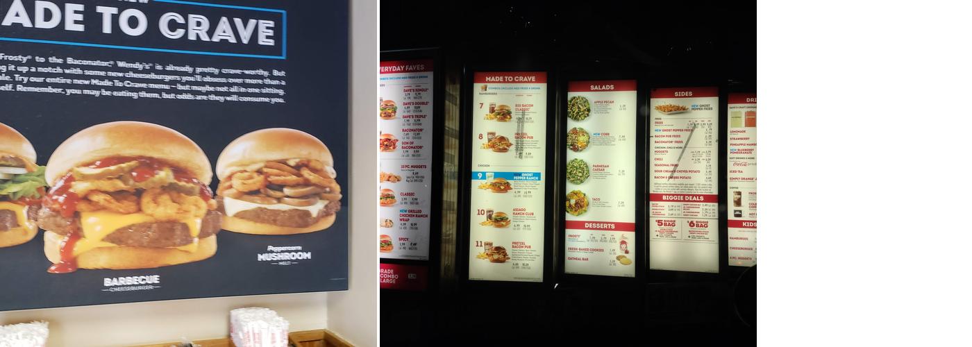 Wendy's Menu