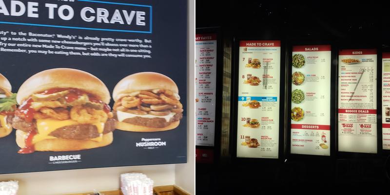 Wendy's Menu
