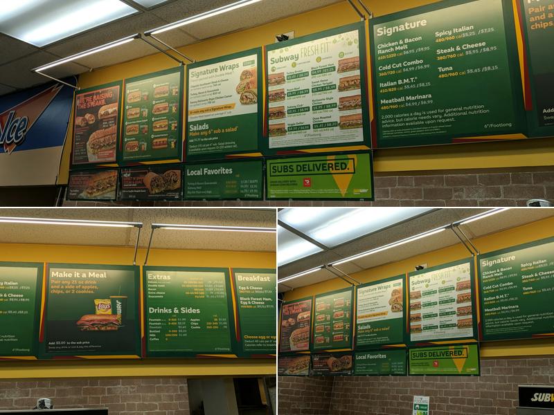 Subway Menu