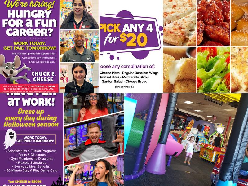 Chuck E. Cheese Menu