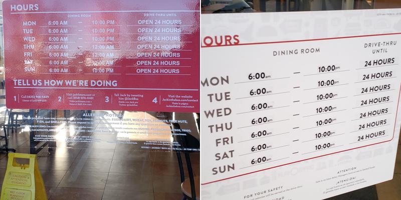 Jack In The Box Menu