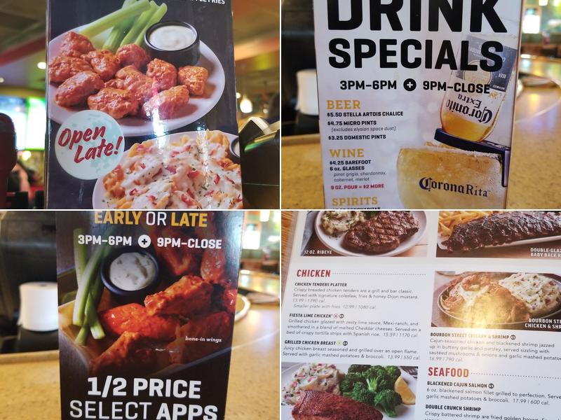 Applebee's Grill + Bar Menu