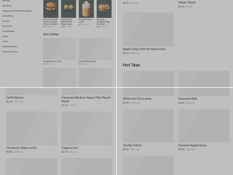 Starbucks Menu