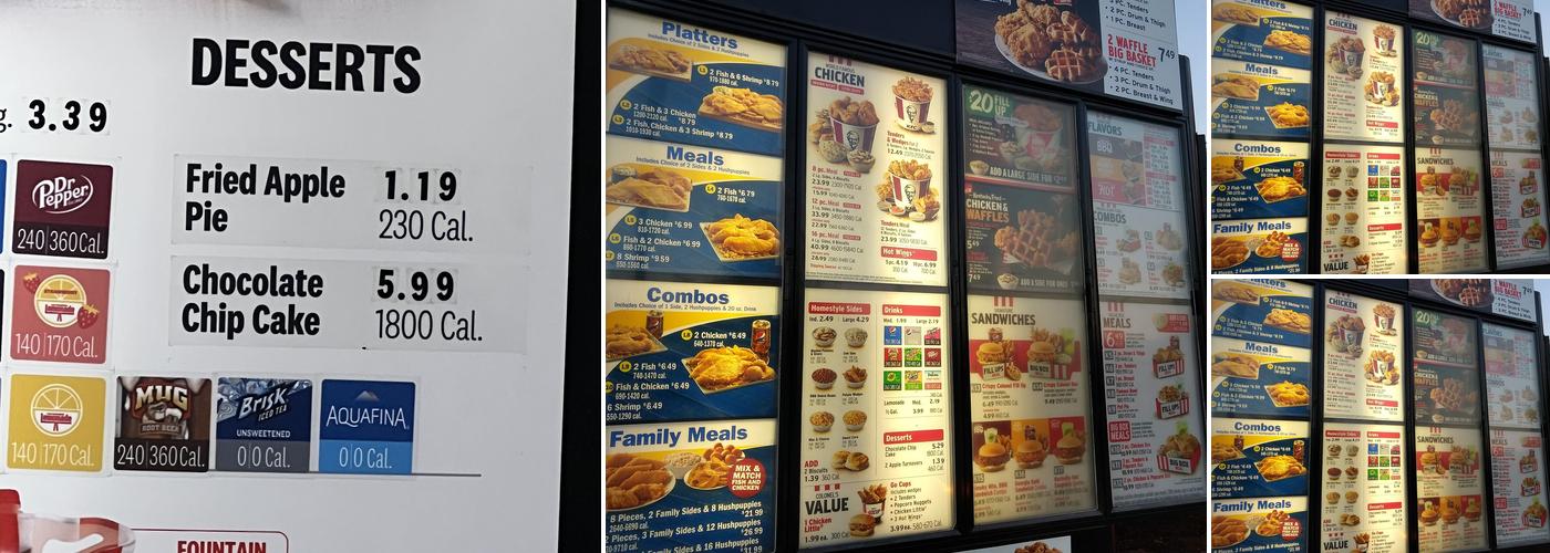 KFC Menu