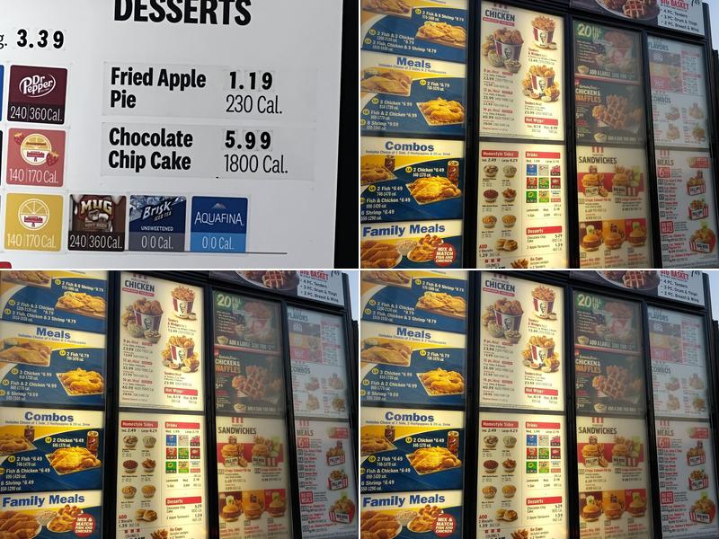 KFC Menu