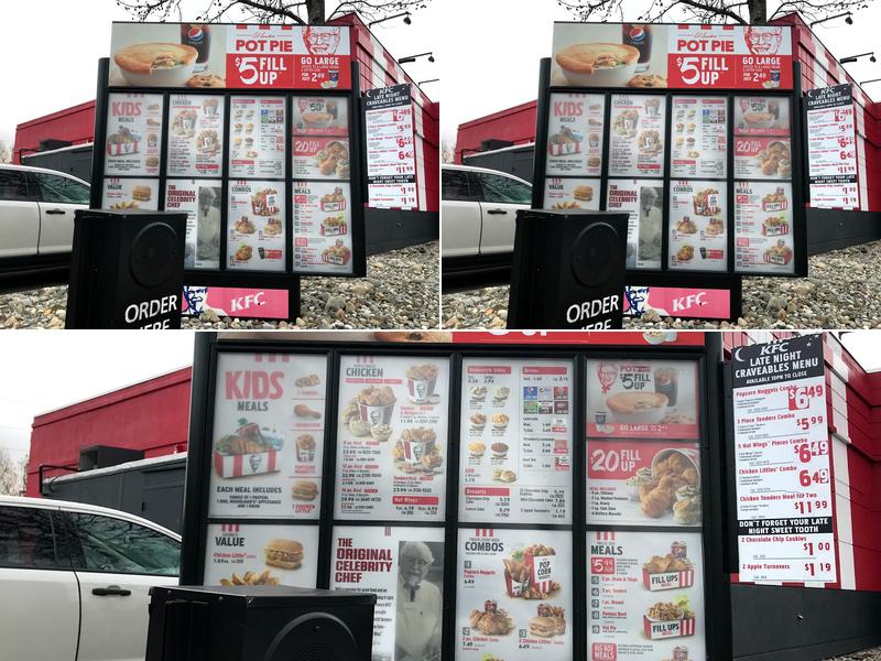 KFC Menu
