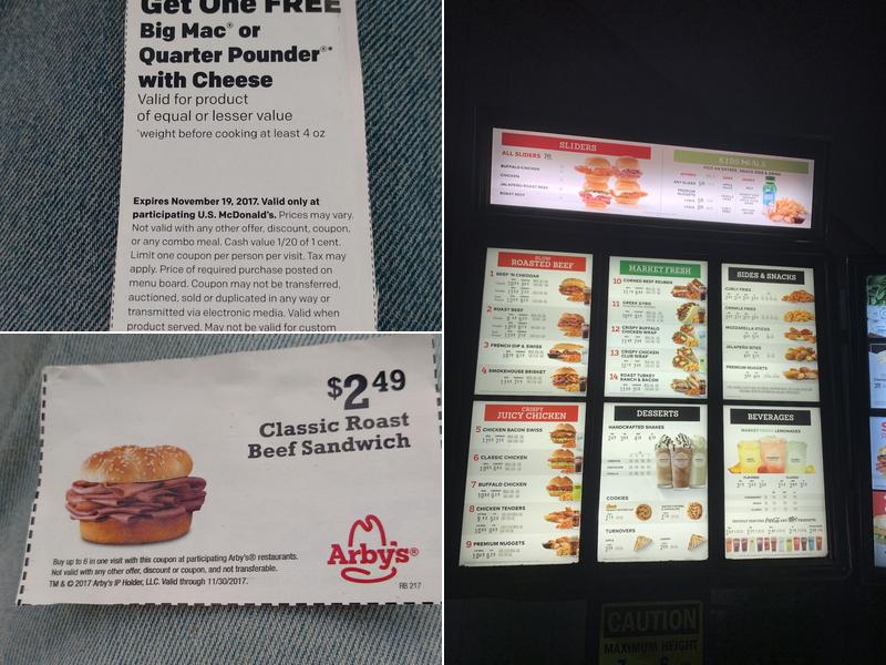 Arby's Menu