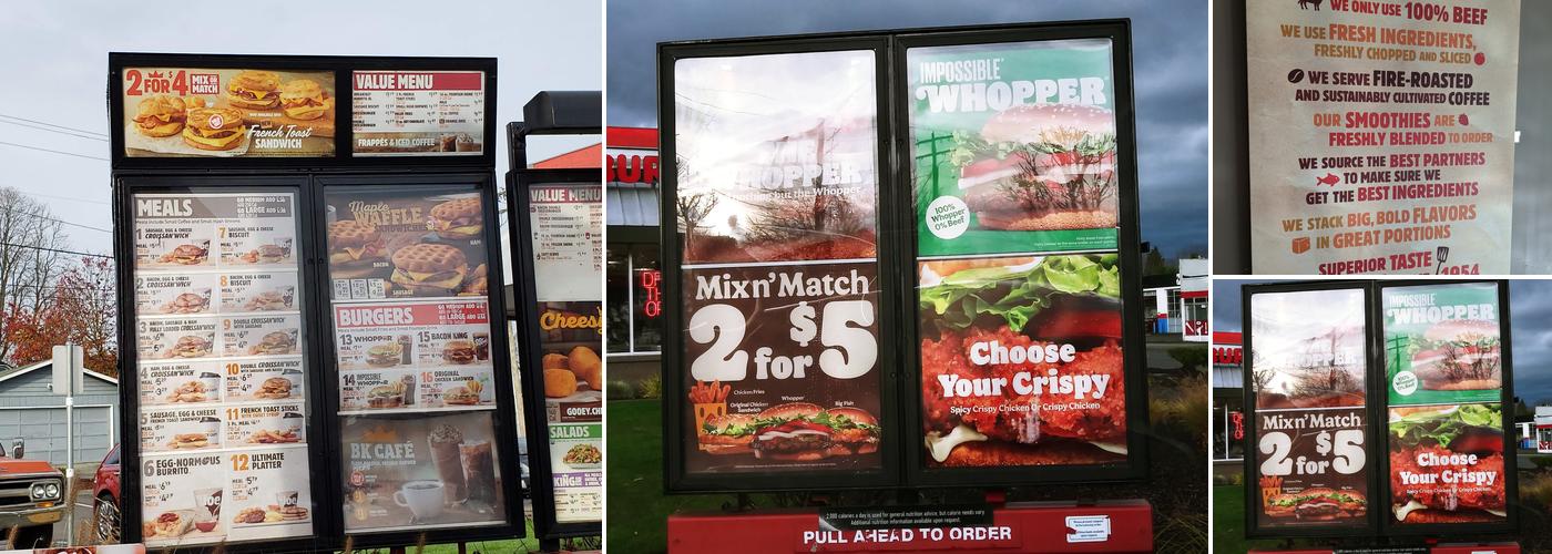Burger King Menu