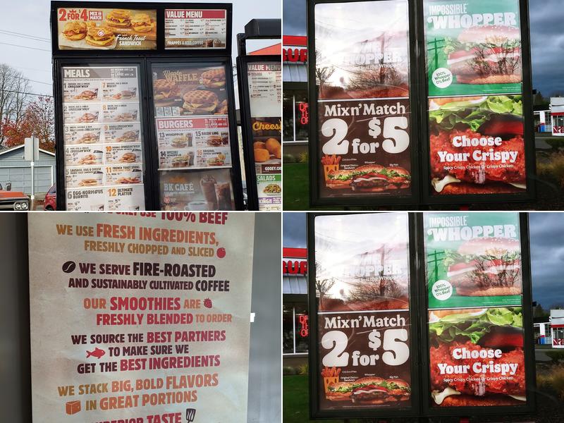 Burger King Menu
