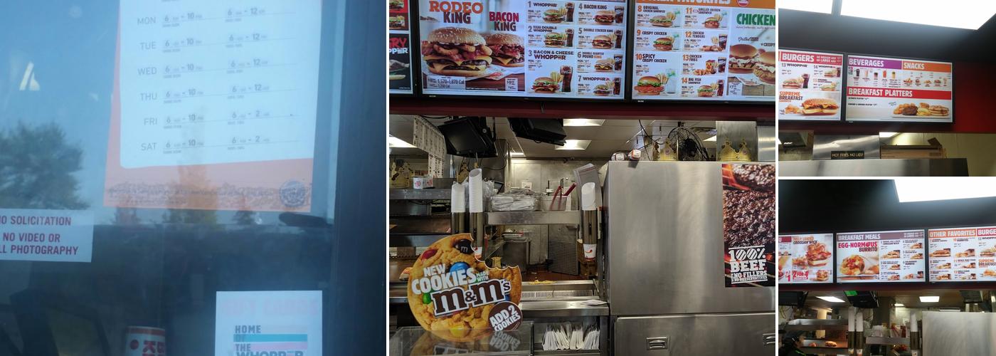 Burger King Menu