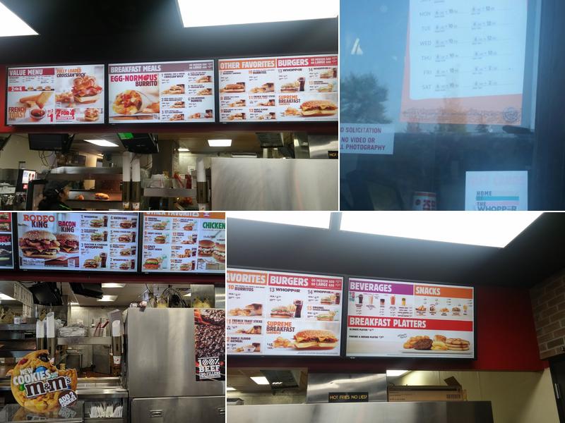 Burger King Menu