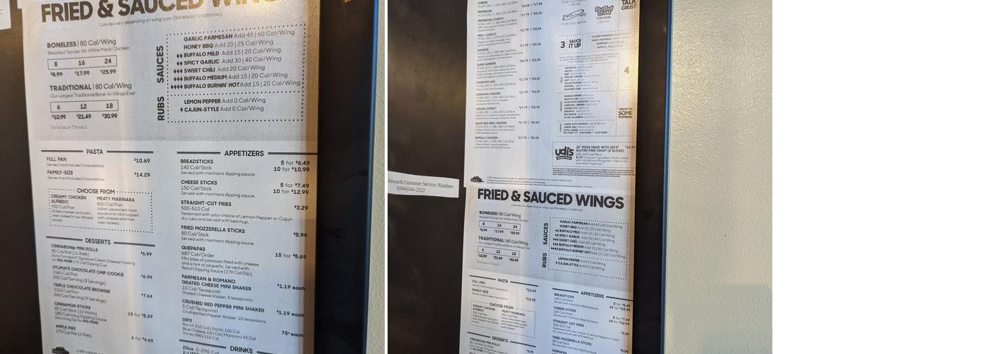 Pizza Hut Menu