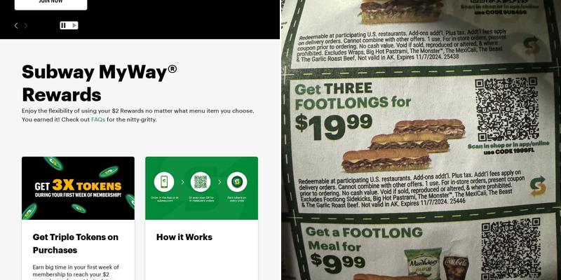 Subway Menu