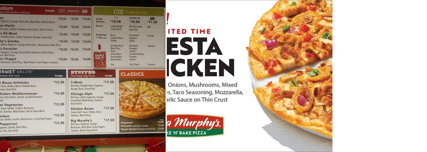 Papa Murphy's | Take 'N' Bake Pizza Menu