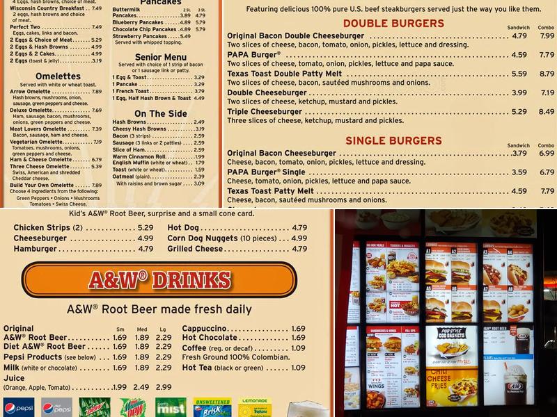 A&W Restaurant Menu