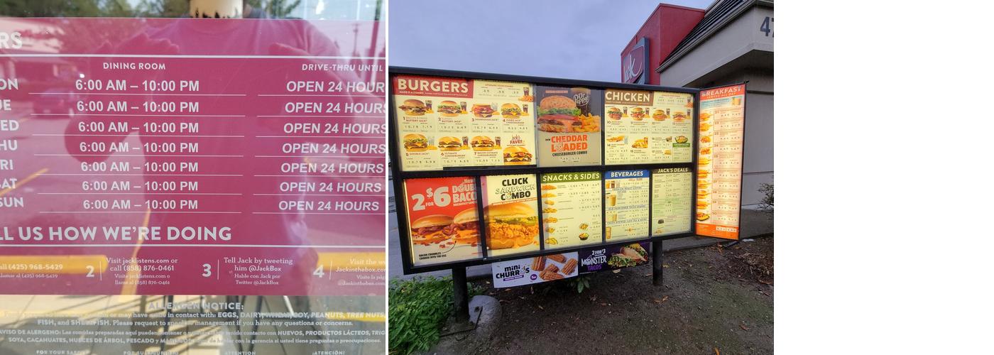 Jack in the Box Menu