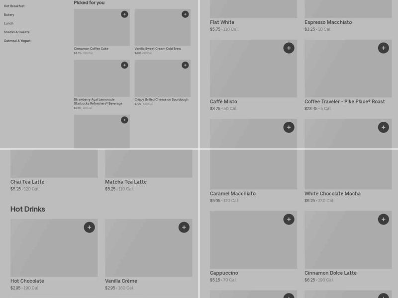 Starbucks Menu
