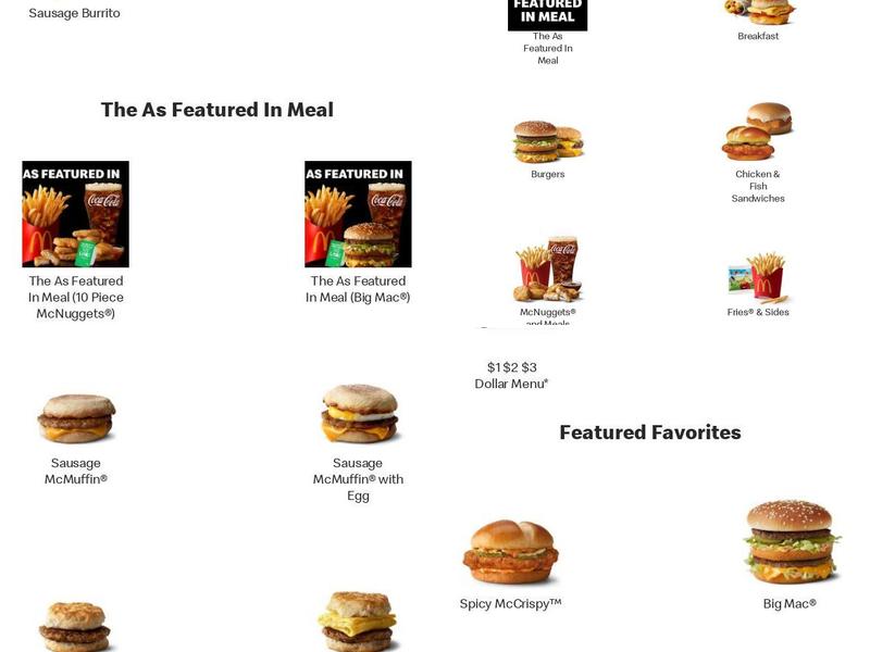 McDonald's Menu