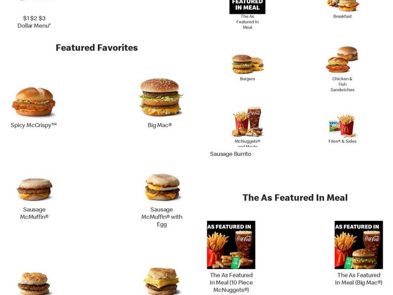 McDonald's Menu