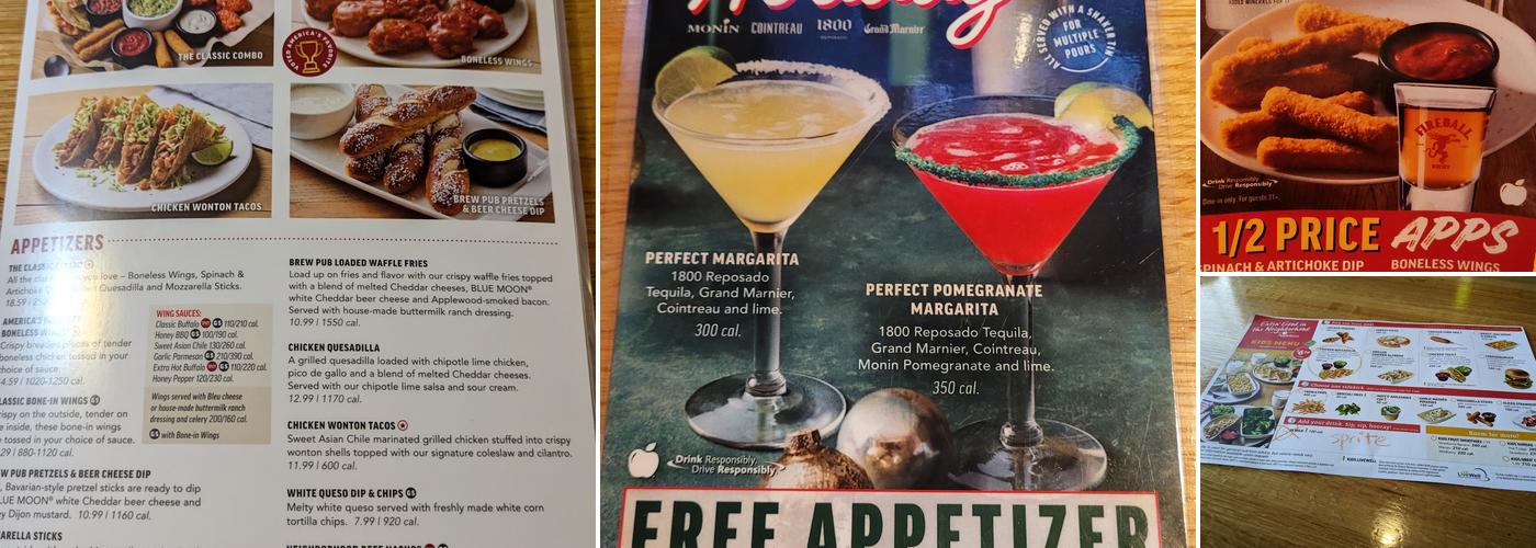 Applebee's Grill + Bar Menu