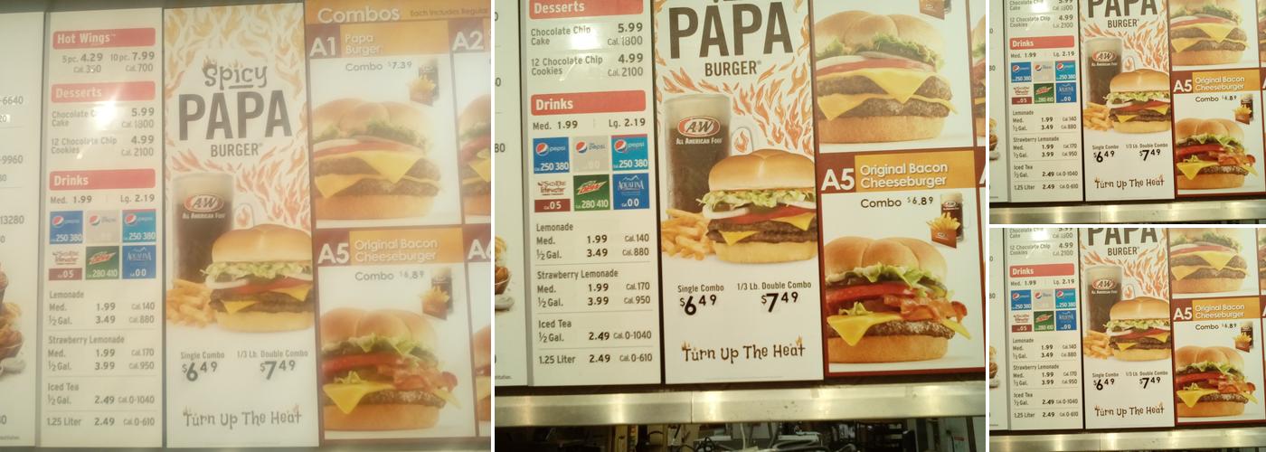 KFC Menu