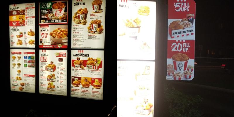 KFC Menu