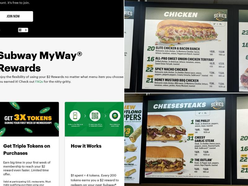 Subway Menu