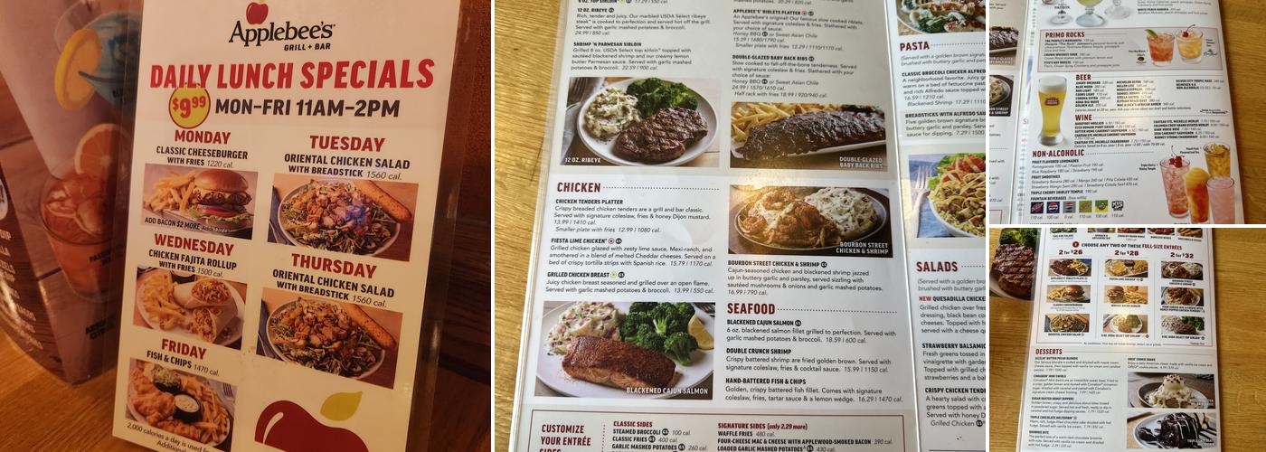 Applebee's Grill + Bar Menu