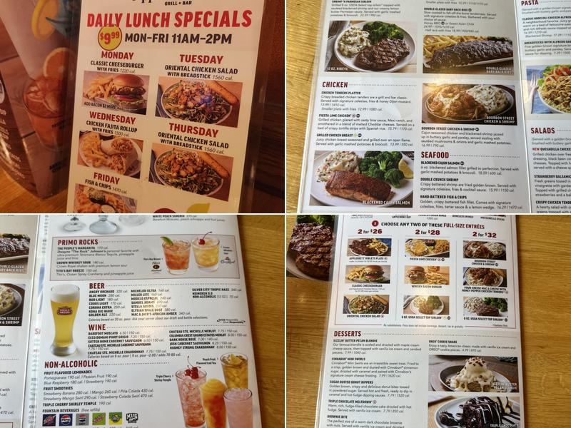 Applebee's Grill + Bar Menu