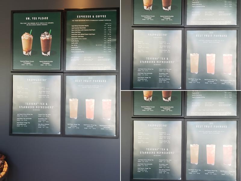 Starbucks Menu