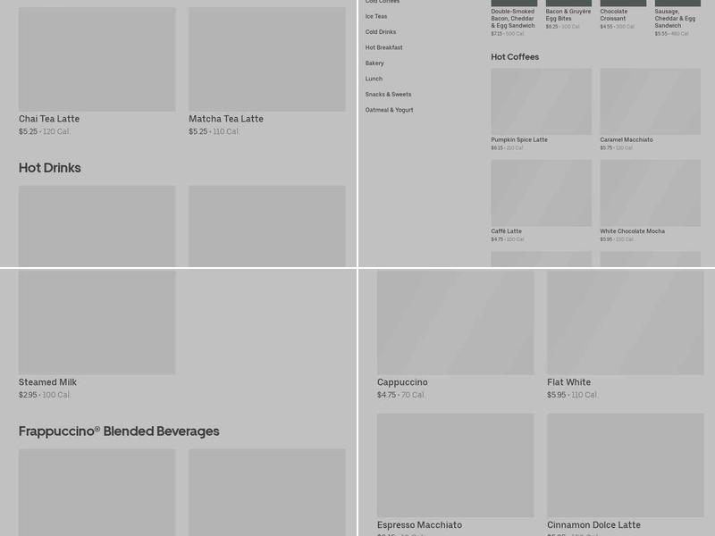 Starbucks Menu