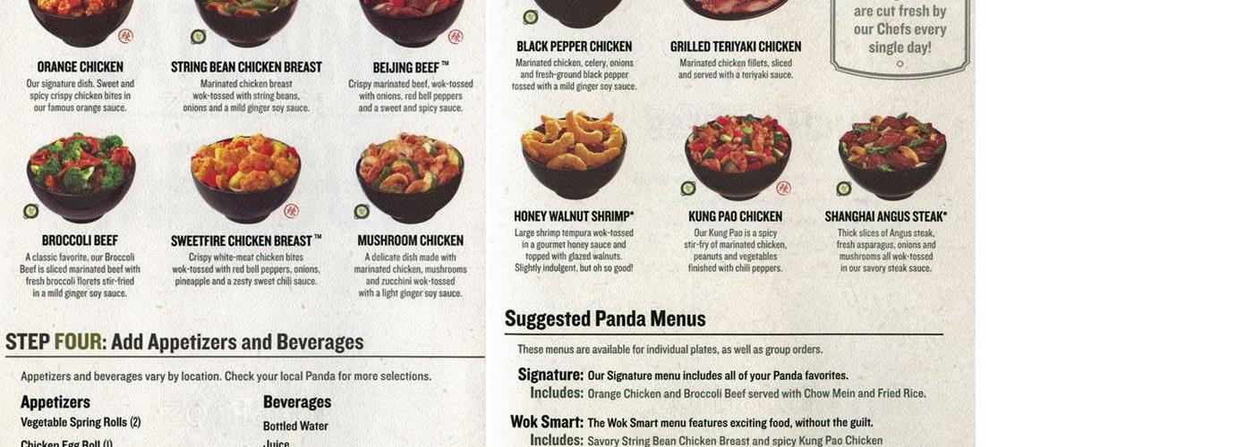 Panda Express Menu
