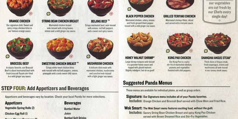 Panda Express Menu