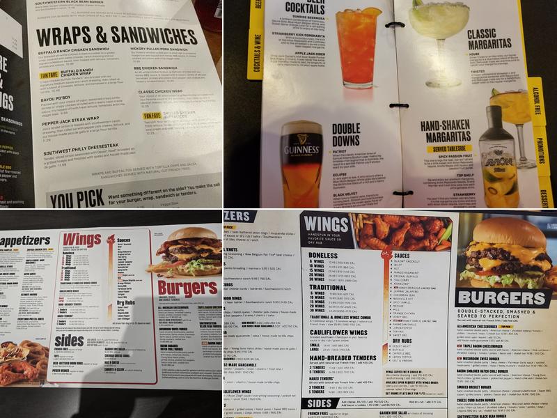 Buffalo Wild Wings Menu