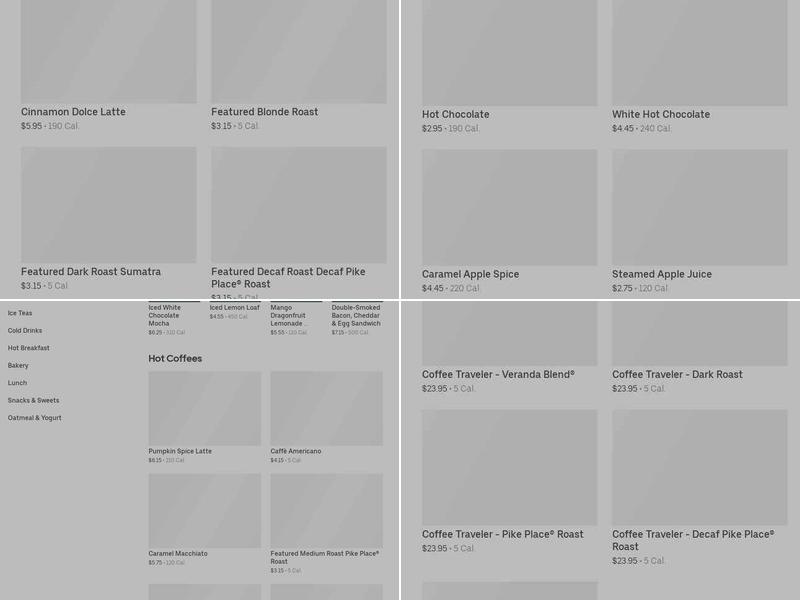 Starbucks Menu