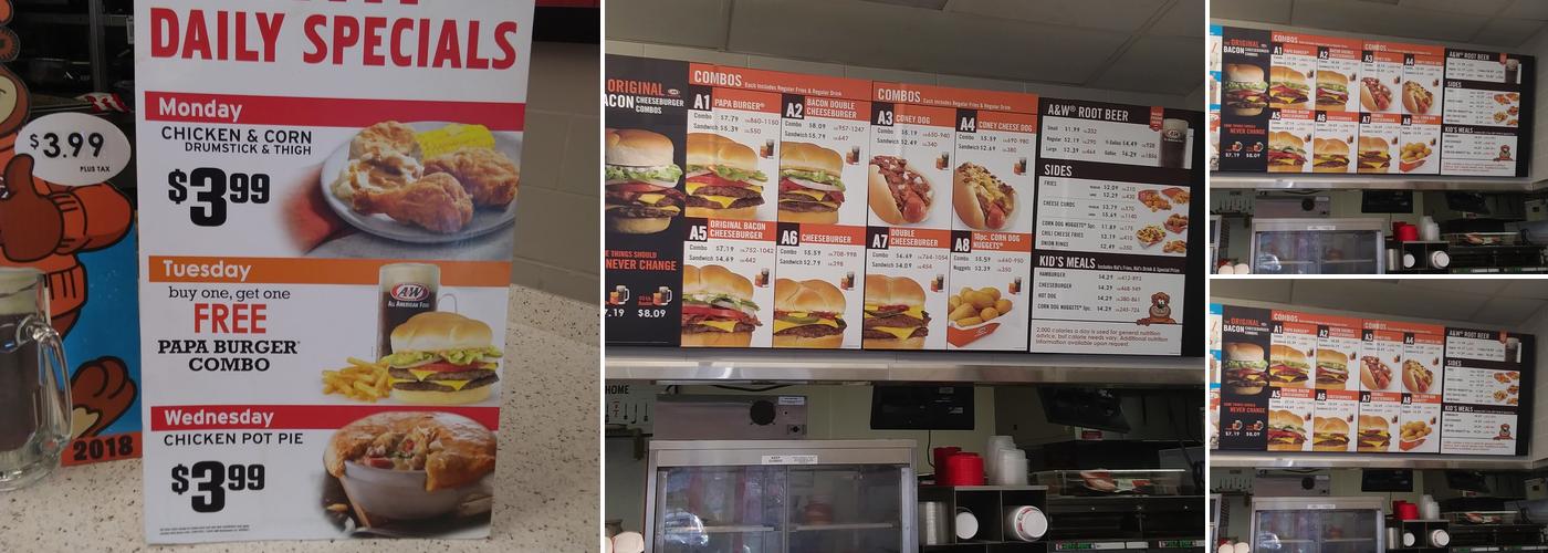 KFC Menu