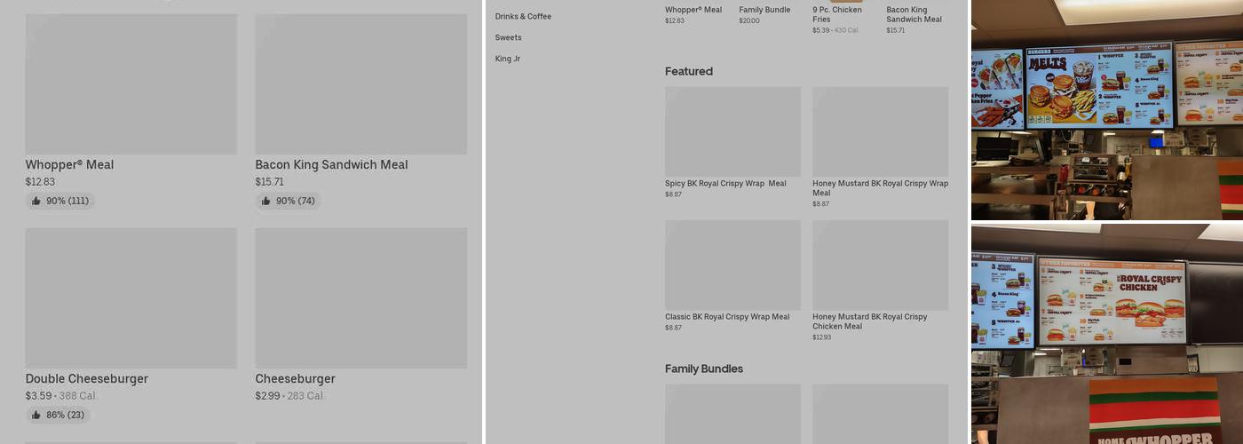Burger King Menu